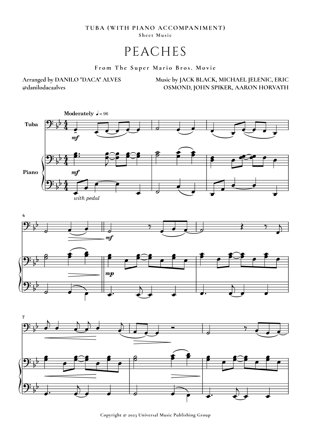 Peaches (arr. Danilo "Daca" Alves)
