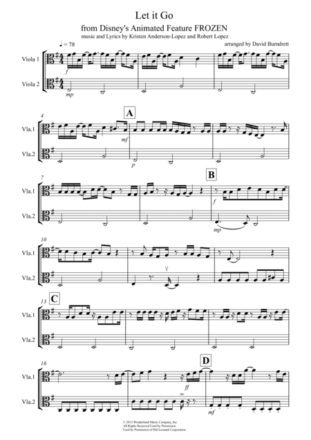 Let It Go (from Frozen) (arr. David Burndrett)
