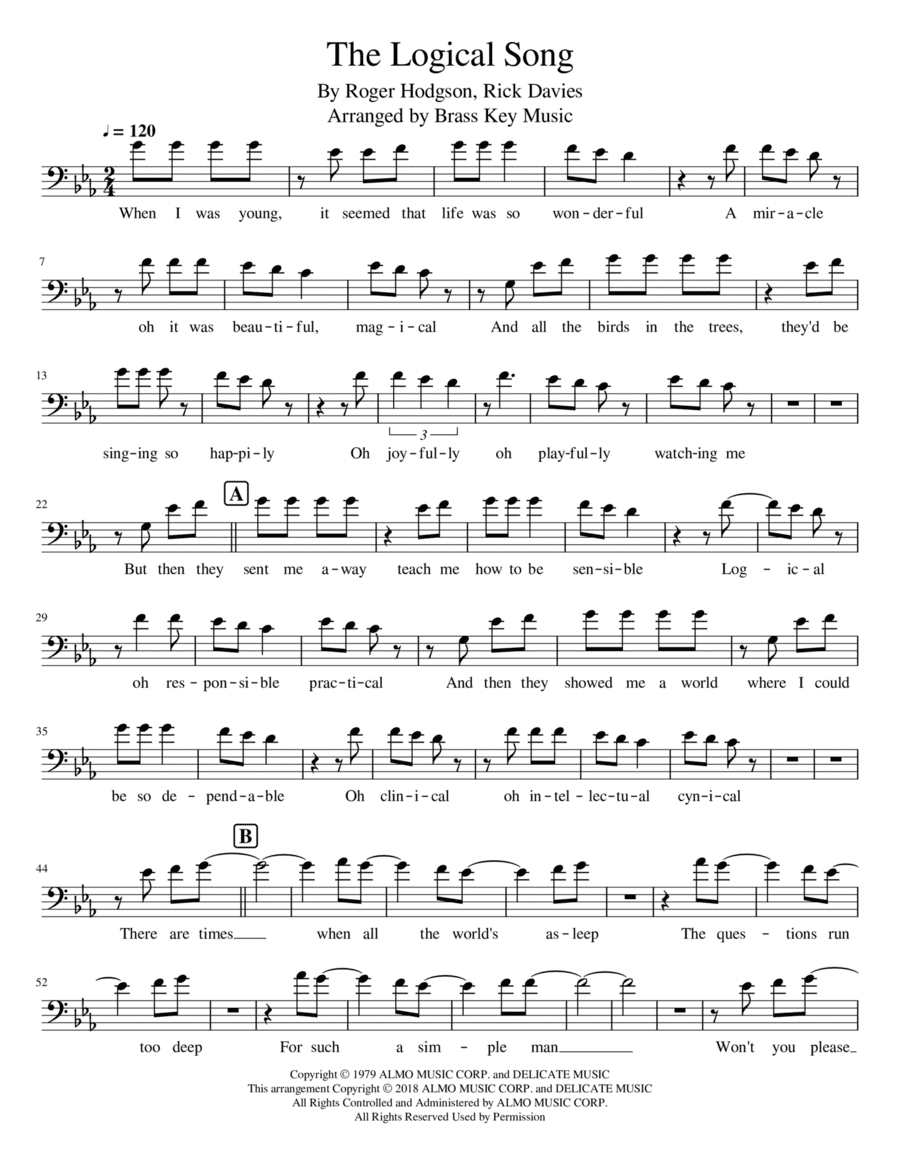 The Logical Song (arr. Brass Key Music, Dominic Olson)