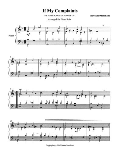 If My Complaints (arr. James Marchand)