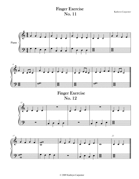 Finger Exercise No. 11 & 12 (Key of C)
