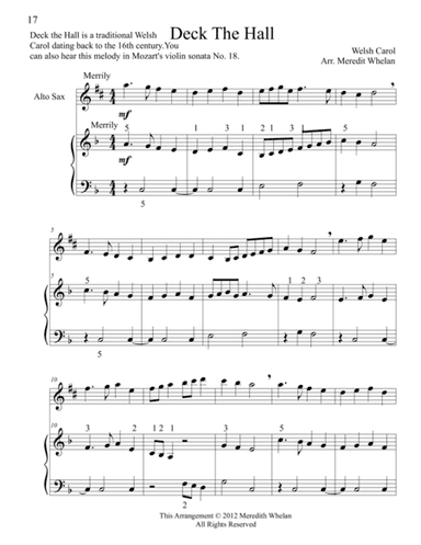 Christmas Duets for Alto Saxophone & Piano:  11 Traditional Carols (arr. Meredith Whelan)