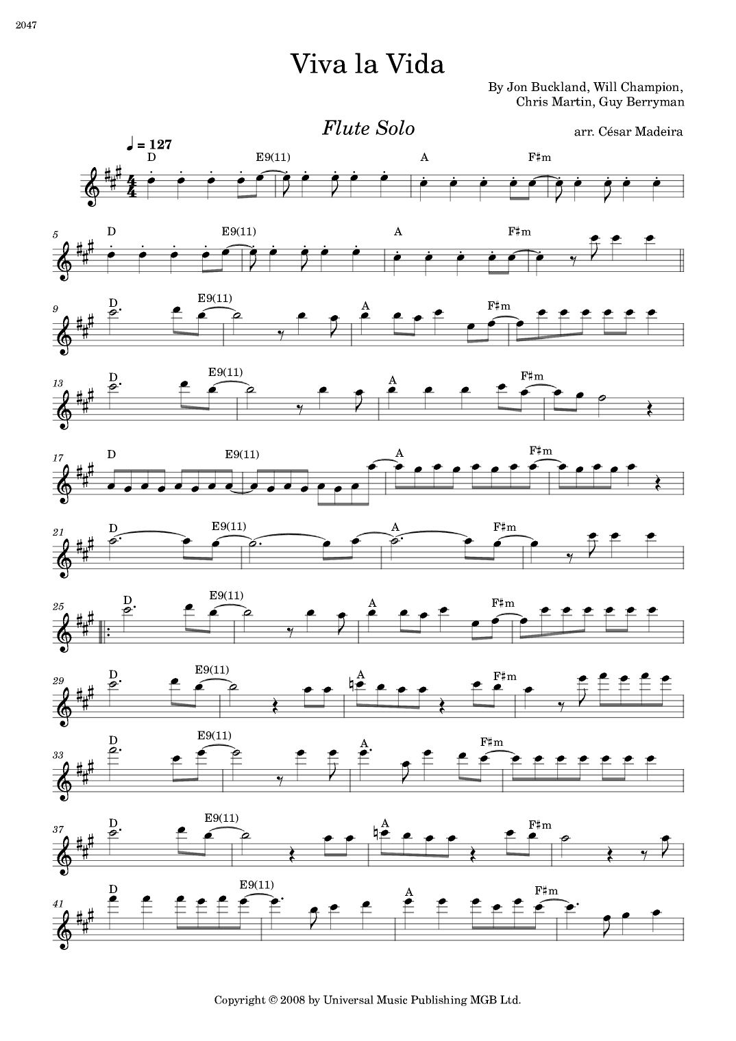 Viva La Vida (arr. César Madeira)