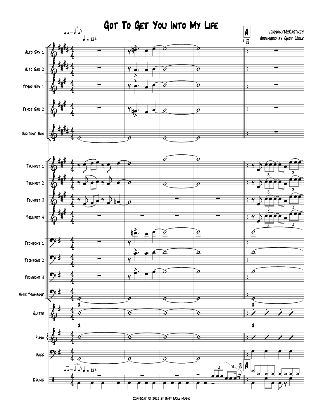Got To Get You Into My Life (arr. Gary Wolk)
