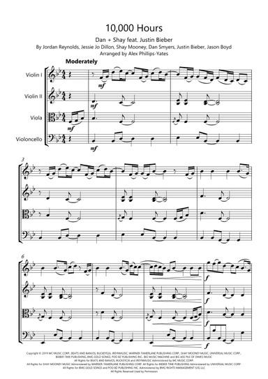 10,000 Hours (arr. Alex Phillips-Yates)