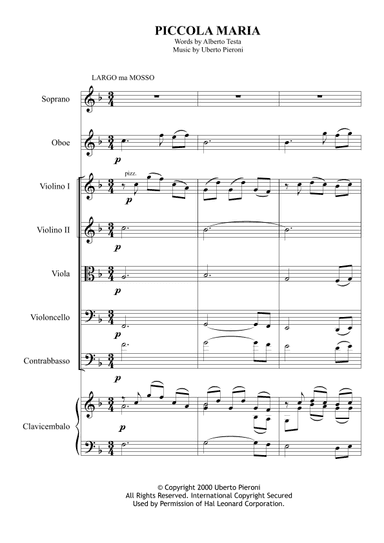 Piccola Maria - Score Only
