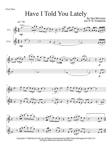 Have I Told You Lately (arr. P. R. Frederick)