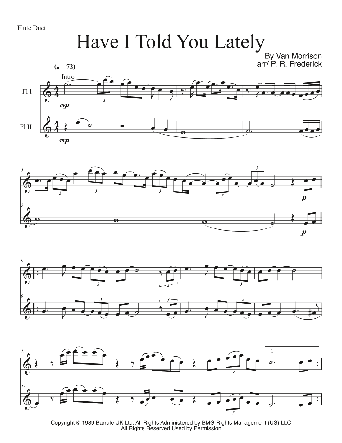 Have I Told You Lately (arr. P. R. Frederick)