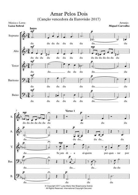 Amar Pelos Dois (arr. Miguel Carvalho)