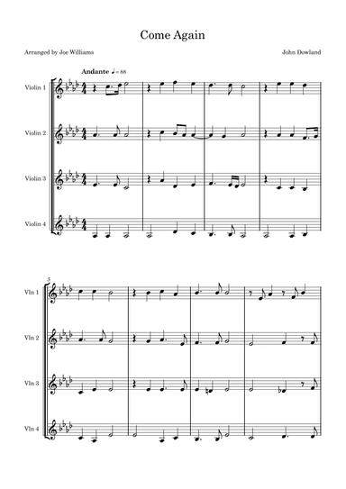 Come Again. (arr. Joe Williams)