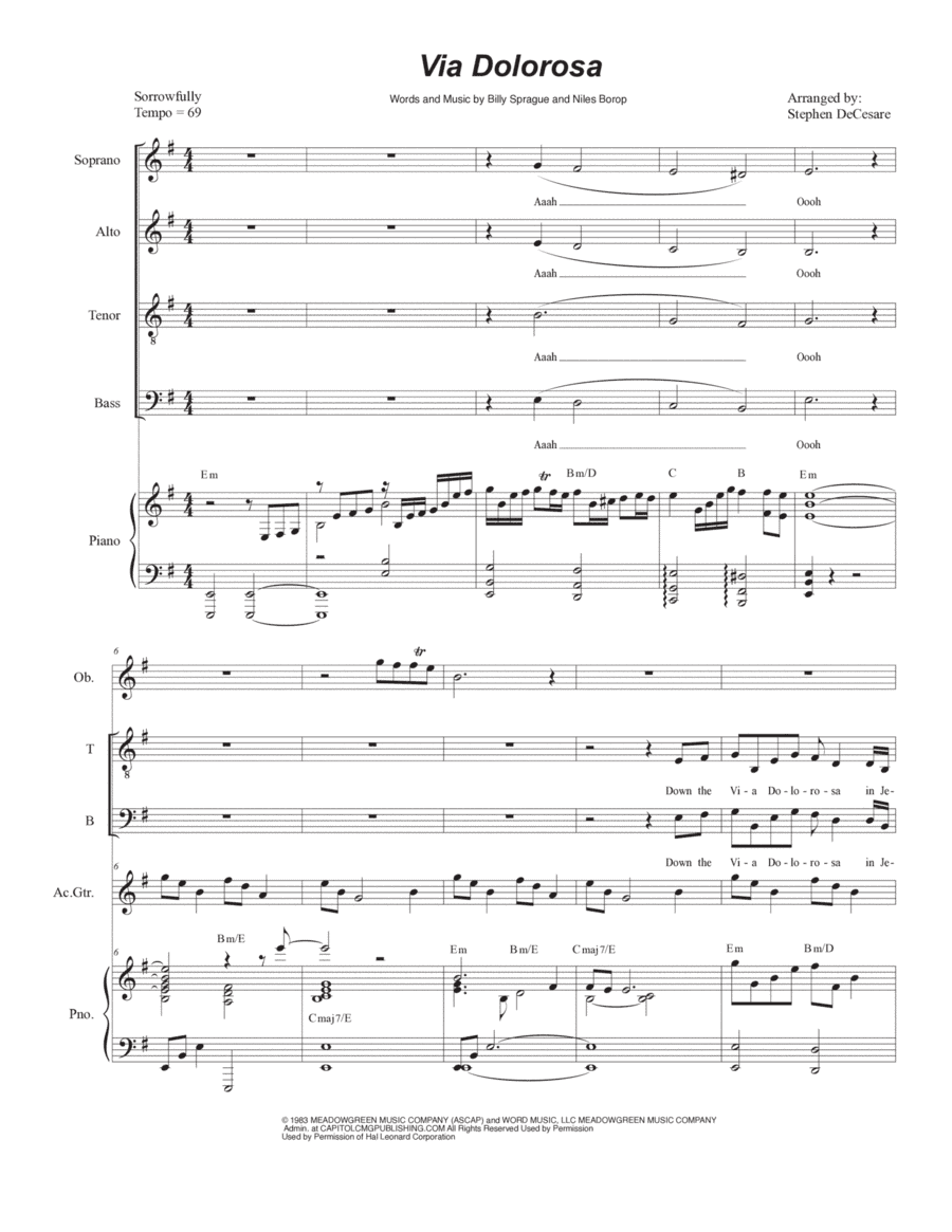 Via Dolorosa (arr. Stephen DeCesare)
