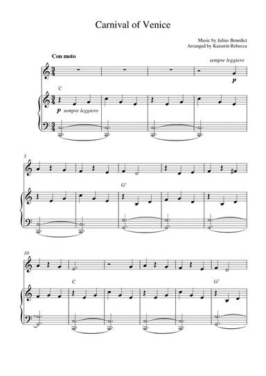 Carnival of Venice (arr. Kaiserin Rebecca)