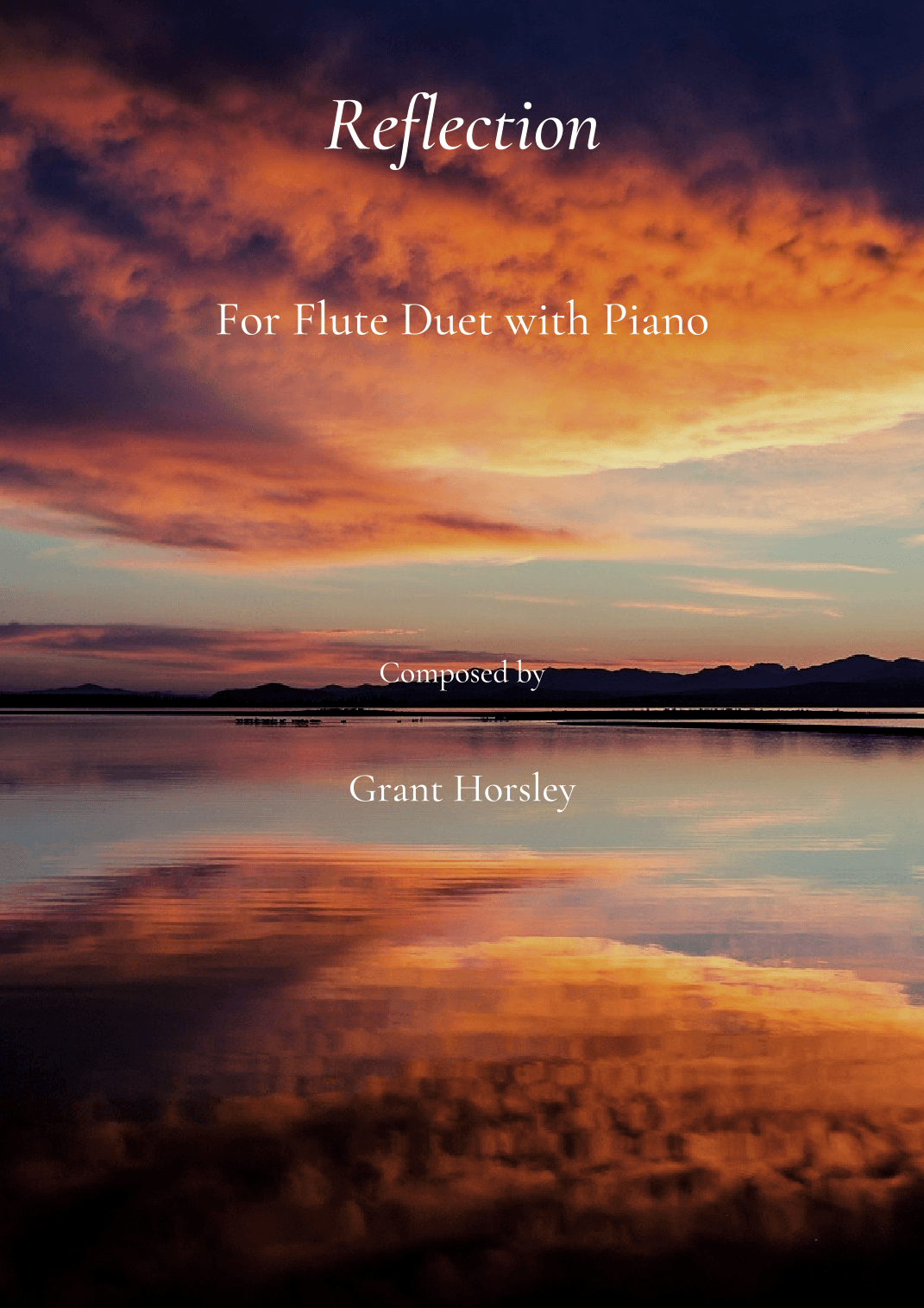 Reflection. Flute Duet and Piano- early Intermediate