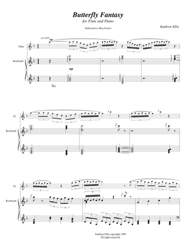 Butterfly Fantasy for flute and piano