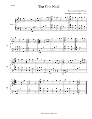 The First Noel (lever/pedal harp) (arr. Elizabeth Louise)