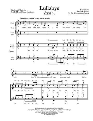 Lullabye (arr. Justin P. Miller)