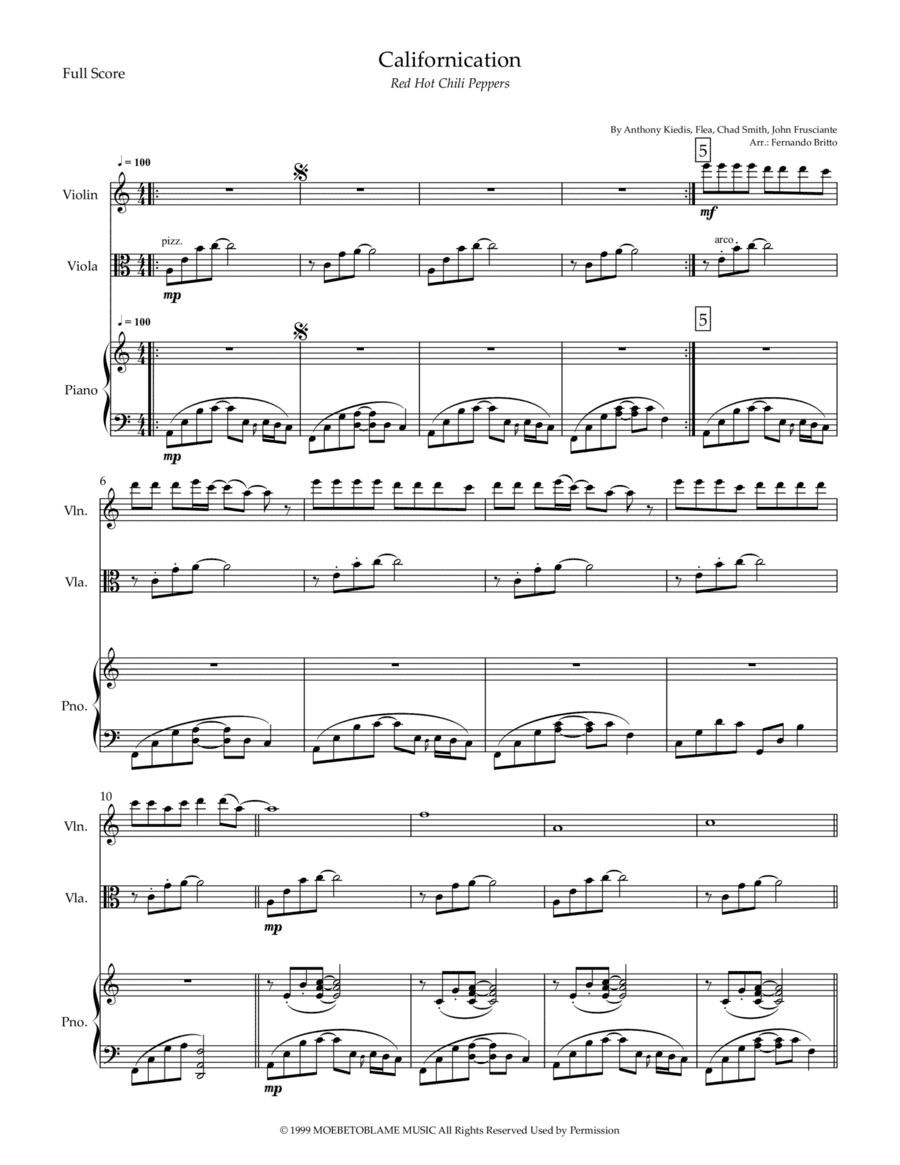 Californication (arr. Fernando Britto)