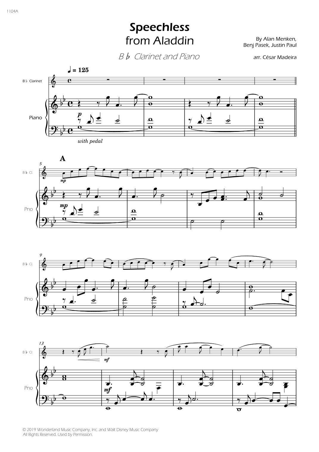 Speechless (arr. César Madeira)