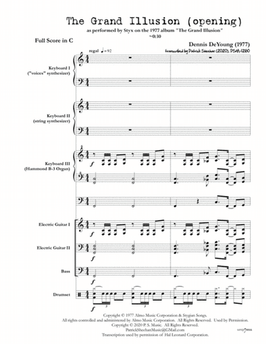 The Grand Illusion (arr. Patrick Sheehan)