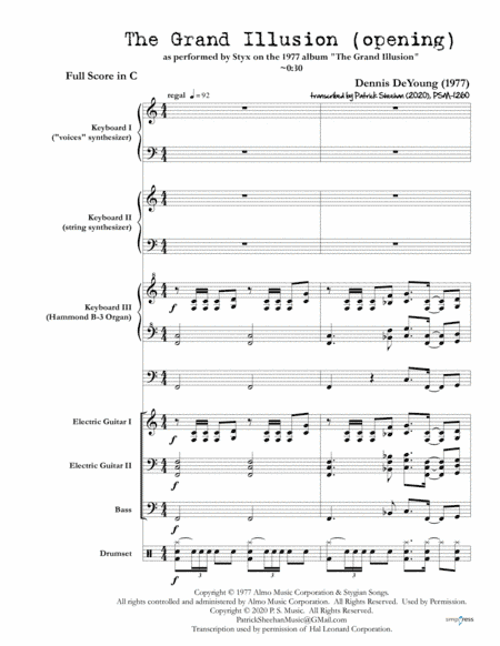 The Grand Illusion (arr. Patrick Sheehan)