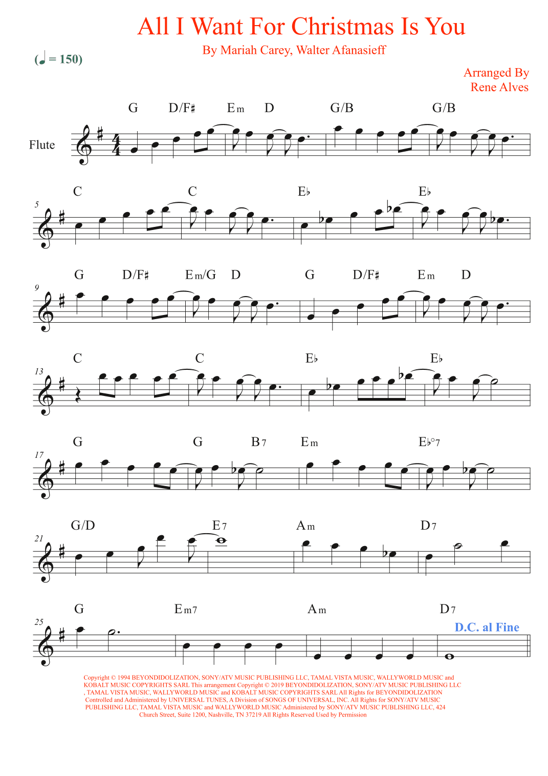 All I Want For Christmas Is You (arr. Rene Alves)
