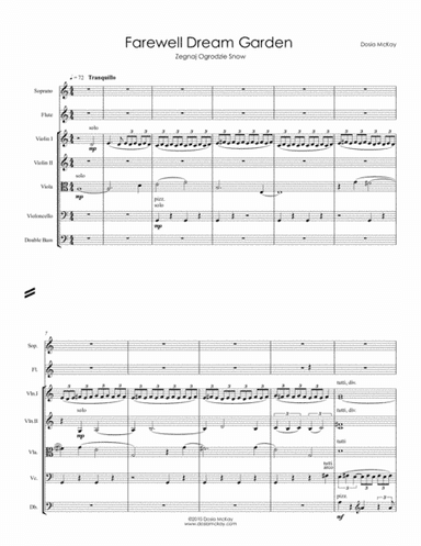 Farewell Dream Garden for Soprano, Flute, and String Orchestra