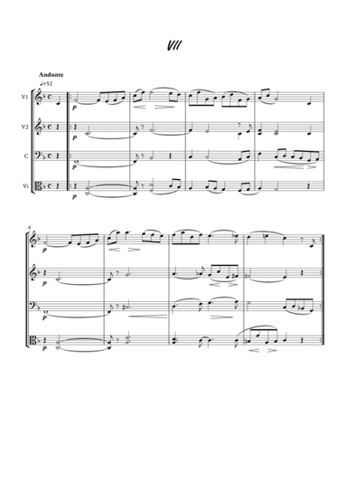 Scenes from Childhood Traumerei string quartet (arr. PianoSheetNow)