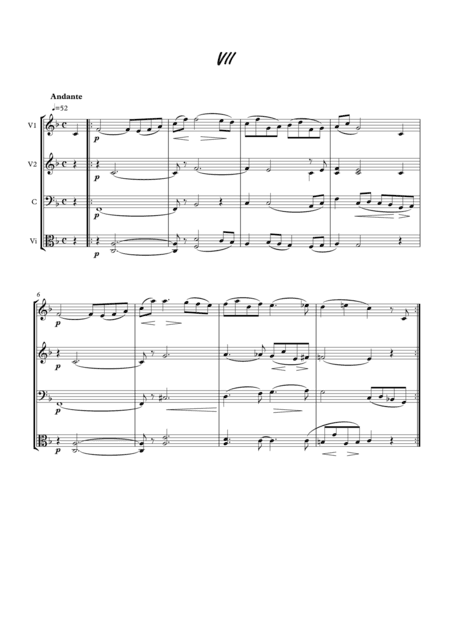Scenes from Childhood Traumerei string quartet (arr. PianoSheetNow)