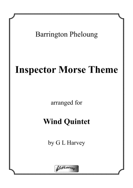 Inspector Morse (arr. G L Harvey)