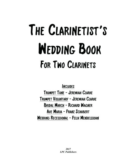 The Clarinetist's Wedding Book (arr. Jeremy Corcoran)