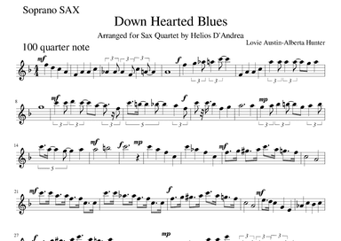 Down Hearted Blues (arr. Helios D'Andrea)