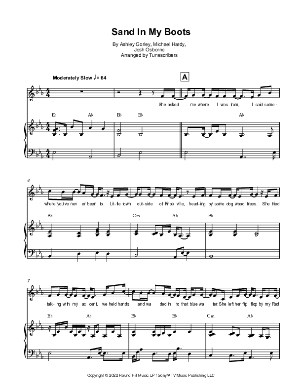 Sand In My Boots (arr. Tunescribers)
