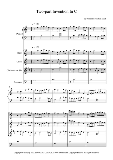 Two-part Invention In C (arr. Fernanda Moura)