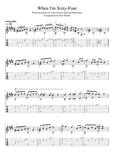 When I'm Sixty-Four (arr. Peter Miklitz)
