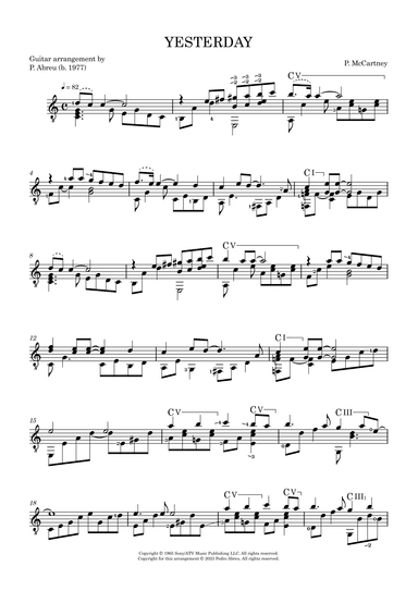 Yesterday (arr. Pedro Abreu)