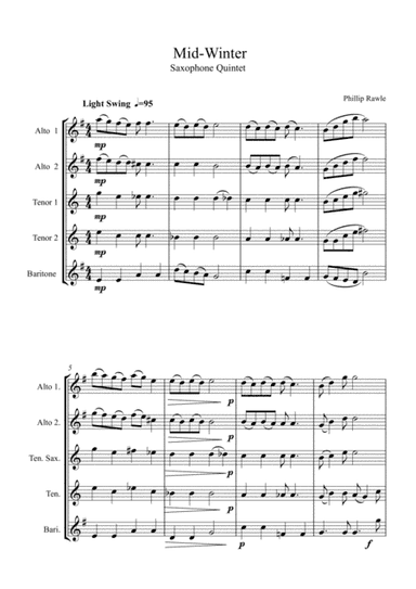 Mid-Winter Saxophone Quintet (AATTB)