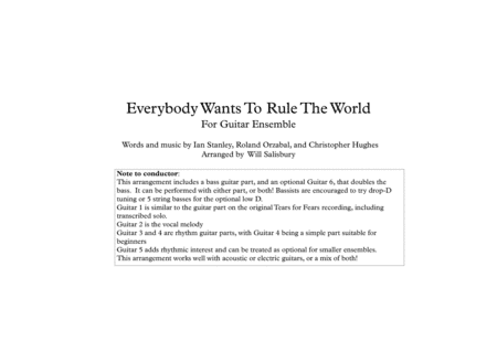 Everybody Wants To Rule The World (arr. Will Salisbury)