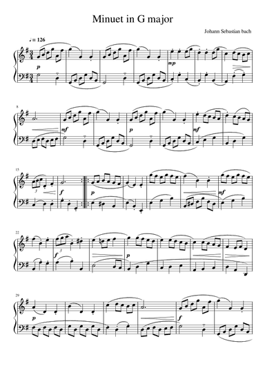 Minuet In G Major (arr. Gianluca Giovannetti)
