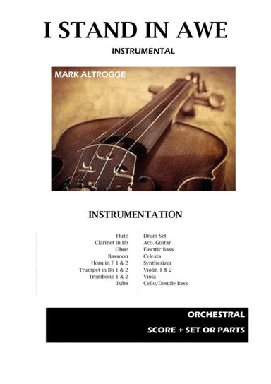 I Stand in Awe (instrumental) - Mark Altrogge - Orchestral - Score + Set of Parts (arr. David Puc Narváez)