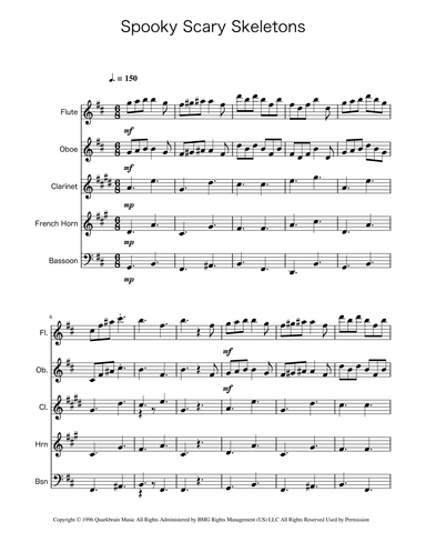 Spooky Scary Skeletons (arr. Ygor Nunes)