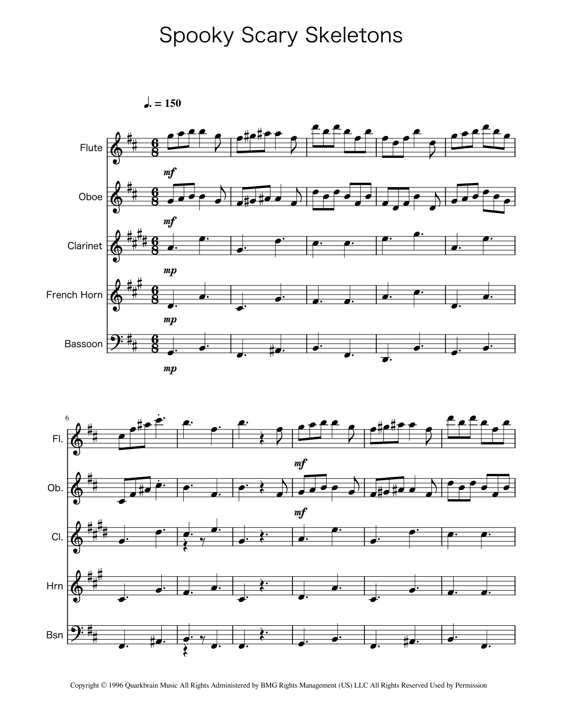 Spooky Scary Skeletons (arr. Ygor Nunes)