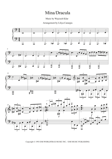 Mina/dracula (original Extended Version) (arr. Liliya Canargiu)