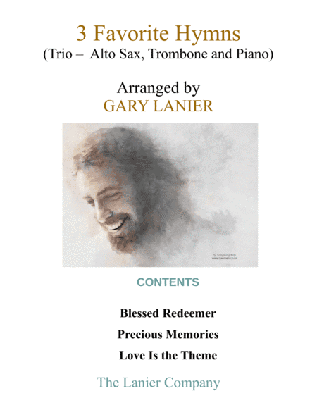 3 FAVORITE HYMNS (Trio - Alto Sax, Trombone & Piano with Score/Parts) (arr. Gary Lanier)