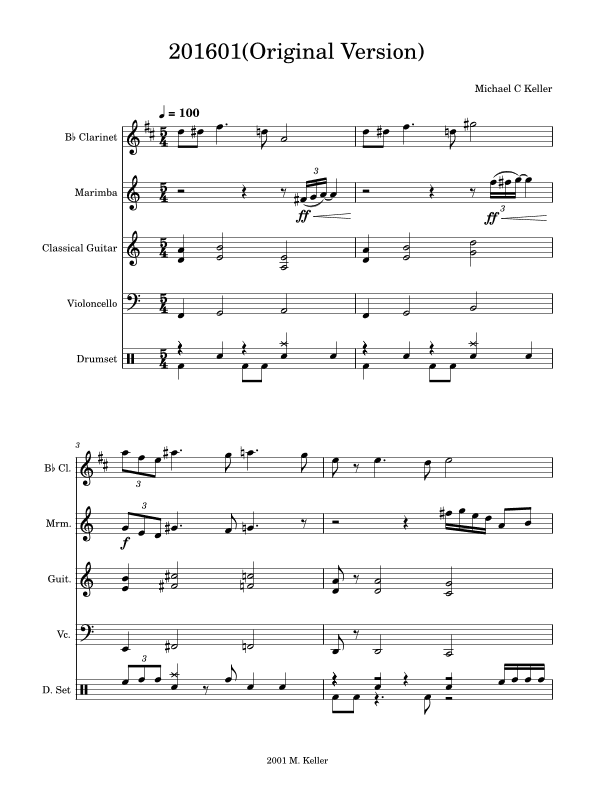 201601 (Original Version) - Score Only