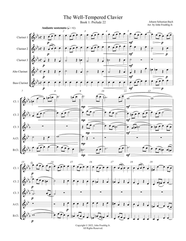 Prelude and Fugue in B-flat Minor (arr. John Froehlig Jr.)