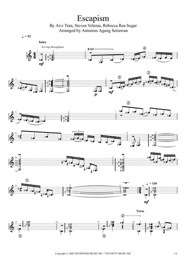 Escapism (arr. Antonius Agung Setiawan)