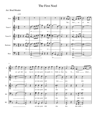The First Noel (arr. Brad Meader)