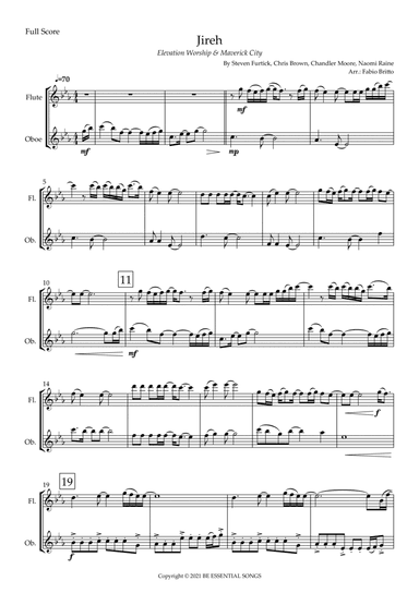 Jireh (arr. Fabio Britto)