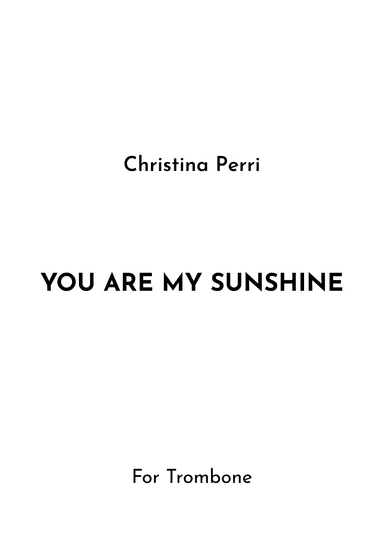 You Are My Sunshine (arr. Jireh J.)