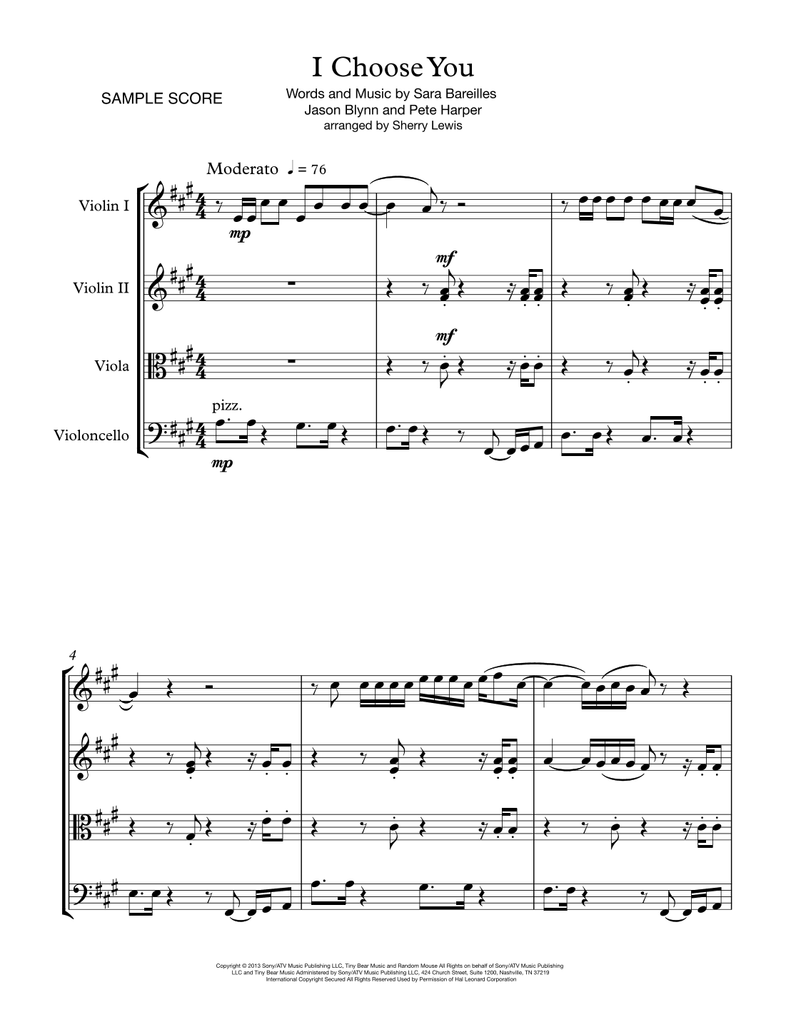 I Choose You (arr. Sherry Lewis)